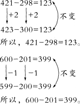 你发现：被减数和减数( )，差不变。如下图，计算350－97